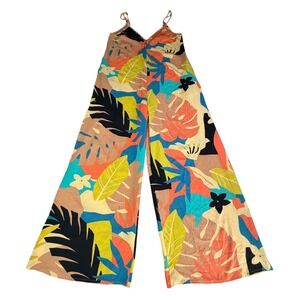 LUUKSE Tropical Wide Leg Jumper Boho Retro Beach Summer Palazzo Festival Women S